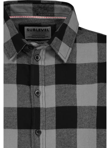 Sublevel Hemd in Schwarz/ Grau