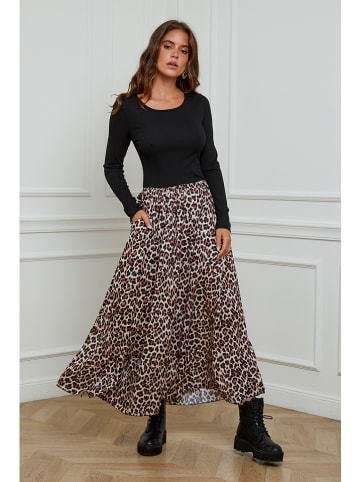 L'armoire de Suzette Kleid in Schwarz/ Braun