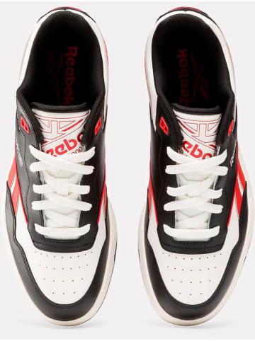 Reebok Skórzane sneakersy "BB 4000 II" w kolorze biało-czarno-czerwonym
