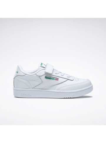 Reebok Leder-Sneakers "Club C 1v" in Weiß