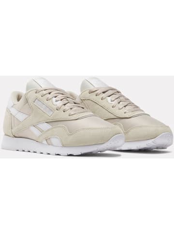 Reebok Skórzane sneakersy "Classic Nylon" w kolorze beżowym