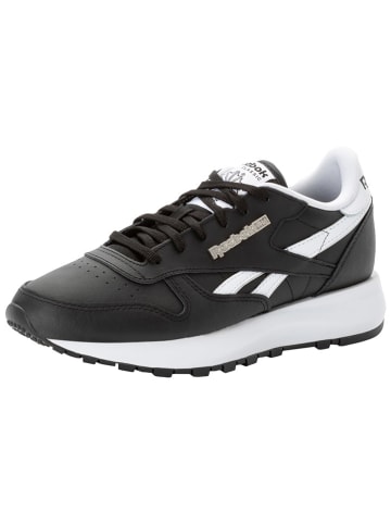 Reebok Leder-Sneakers "Classic Leather" in Schwarz/ Weiß