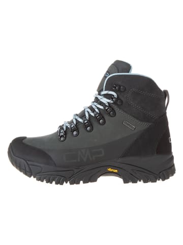 CMP Leder-Trekkingboots "Dhenieb" in Anthrazit/ Hellblau