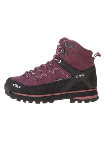 CMP Leder-Trekkingboots "Moon Mid" in Aubergine/ Schwarz