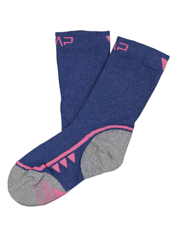 cmp Skarpety trekkingowe "Supersoft" w kolorze niebiesko-szarym