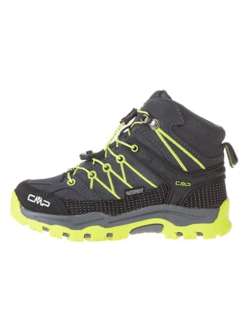 CMP Leder-Trekkingboots "Rigel Mid" in Anthrazit/ Gelb