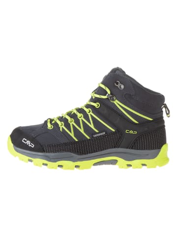 CMP Leder-Trekkingboots "Rigel Mid" in Anthrazit/ Gelb