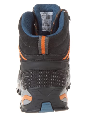 CMP Leren trekkingboots "Rigel Mid" zwart/oranje