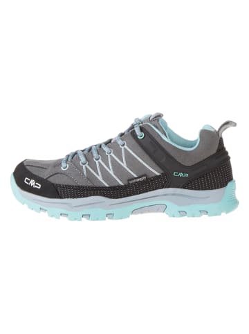 CMP Leder-Trekkingschuhe "Rigel Low" in Grau/ Hellblau