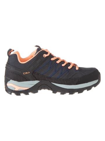 CMP Skórzane buty trekkingowe "Rigel Low" w kolorze antracytowo-pomarańczowym