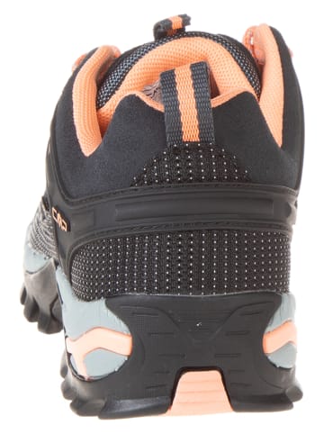CMP Leder-Trekkingschuhe "Rigel Low" in Anthrazit/ Orange