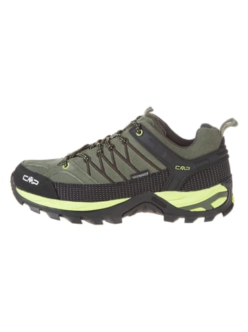 CMP Leder-Trekkingschuhe "Rigel Low" in Khaki/ Schwarz/ Gelb
