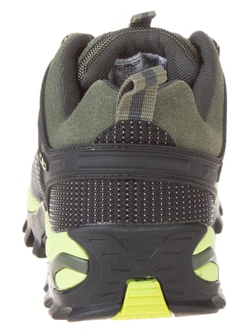 CMP Leder-Trekkingschuhe "Rigel Low" in Khaki/ Schwarz/ Gelb