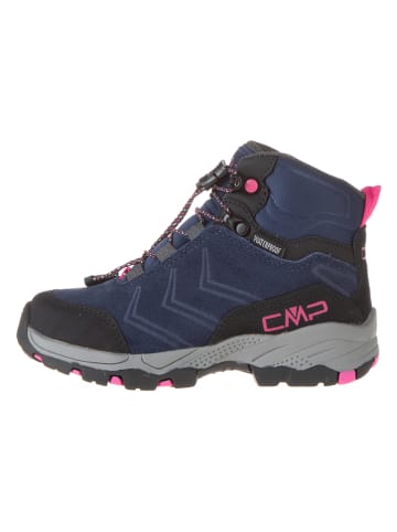 CMP Leder-Trekkingboots "Melnick Mid" in Dunkelblau/ Pink