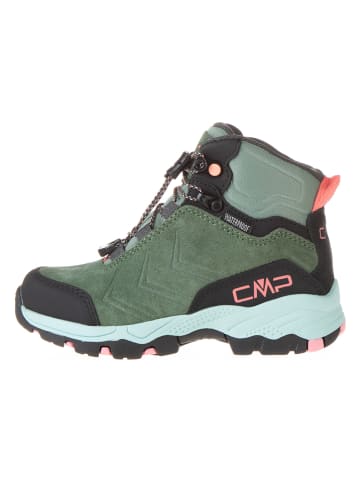 CMP Leder-Trekkingboots "Melnick Mid" in Grün/ Hellblau/ Schwarz