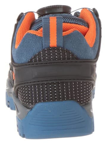 cmp Leder-Trekkingschuhe "Kiruna Low" in Blau/ Anthrazit/ Orange