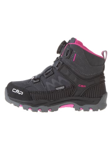 CMP Leder-Trekkingboots "Kiruna Mid" in Anthrazit/ Pink