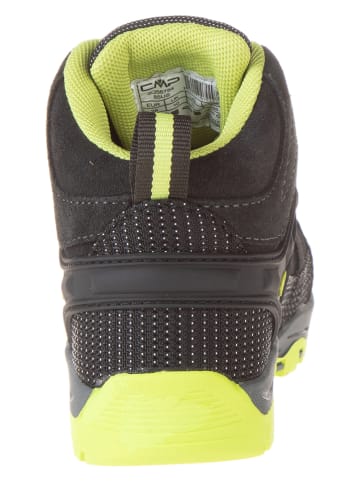 CMP Leder-Trekkingboots "Kiruna Mid" in Schwarz/ Gelb