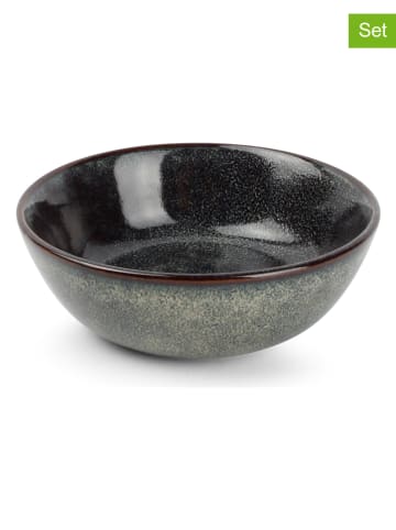 Salt and Pepper 4er-Set: Schalen "Stitch" in Grün/ Blau - Ø 9 x (H)3 cm