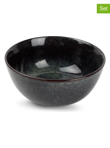 Salt and Pepper 4er-Set: Schalen "Stitch" in Grün/ Blau - Ø 14 x (H)6,5 cm