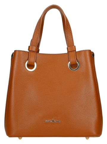Wojas Skórzana torebka w kolorze jasnobrązowym - 25 x 23 x 12 cm
