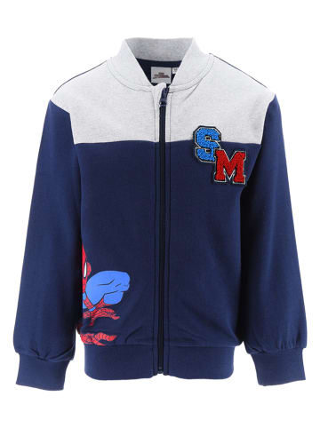 Spiderman Sweatjacke "Spiderman" in Dunkelblau/ Grau