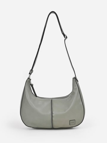 FREDs BRUDER Leder-Umhängetasche in Grau - (B)36 x (H)20 x (T)8 cm