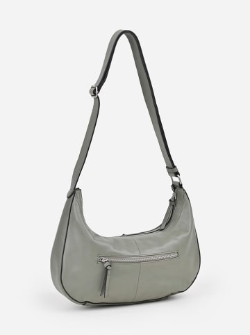 FREDs BRUDER Leder-Umhängetasche in Grau - (B)36 x (H)20 x (T)8 cm