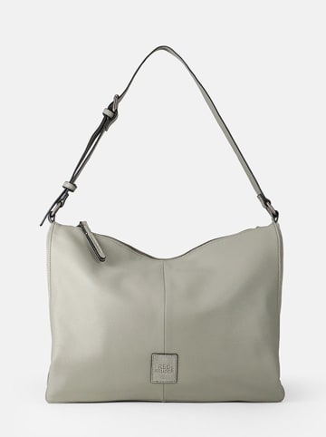 FREDs BRUDER Leder-Shopper in Grau - (B)40 x (H)35 x (T)7 cm