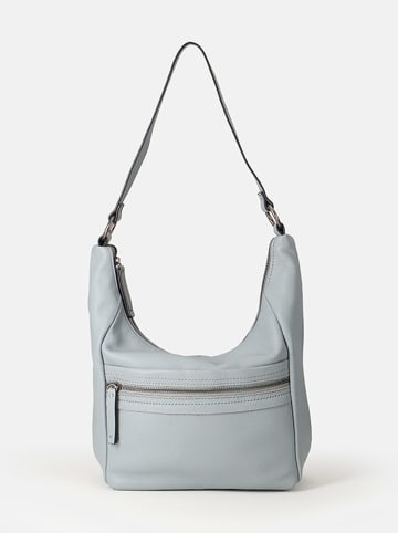 FREDs BRUDER Leder-Schultertasche in Hellblau - (B)28 x (H)23 x (T)10 cm