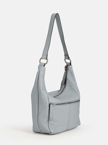 FREDs BRUDER Leder-Schultertasche in Hellblau - (B)28 x (H)23 x (T)10 cm
