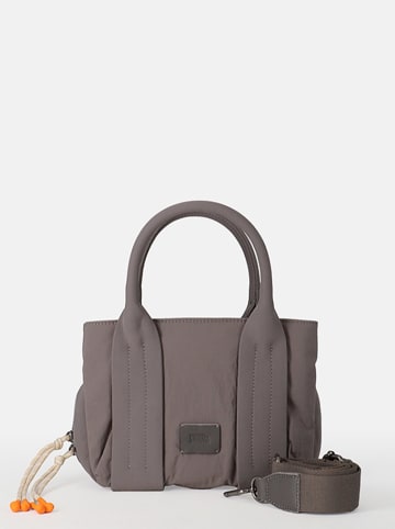 FREDs BRUDER Leder-Henkeltasche in Taupe in Grau - (B)22 x (H)18 x (T)12 cm