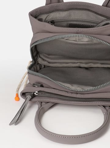 FREDs BRUDER Leder-Henkeltasche in Taupe in Grau - (B)22 x (H)18 x (T)12 cm