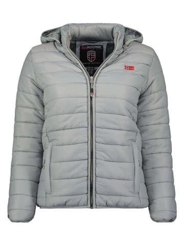 Geographical Norway Doorgestikte jas "Atika" lichtgrijs