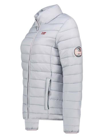 Geographical Norway Doorgestikte jas "Atika" lichtgrijs