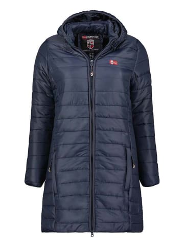 Geographical Norway Doorgestikte mantel "Atika" donkerblauw