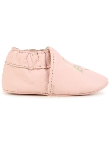 Hugo Boss Kids Leder-Krabbelschuhe in Rosa