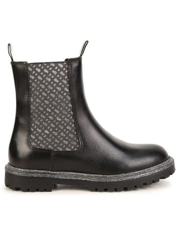 Hugo Boss Kids Leder-Winterboots in Schwarz