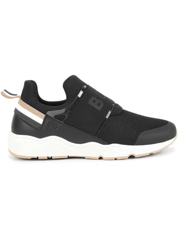 Hugo Boss Kids Leder-Sneakers in Schwarz