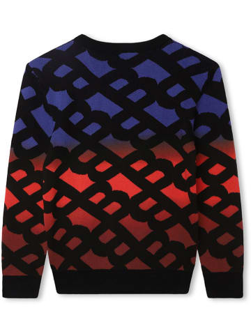 Hugo Boss Kids Pullover in Dunkelblau/ Rot/Schwarz