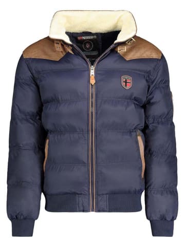 Geographical Norway Doorgestikte jas "Abramovitch" donkerblauw
