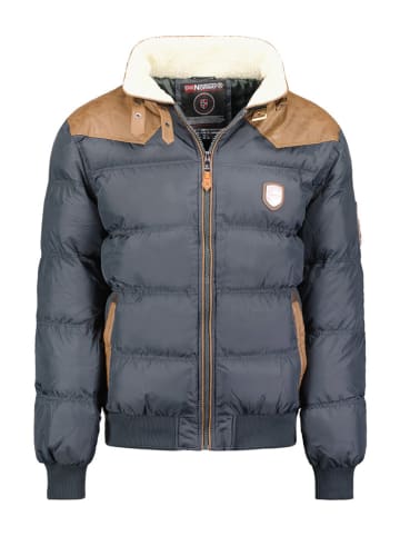 Geographical Norway Doorgestikte jas "Abramovitch" donkergrijs