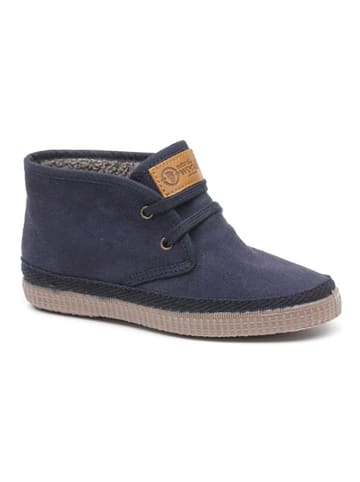 natural world Leder-Boots in Dunkelblau