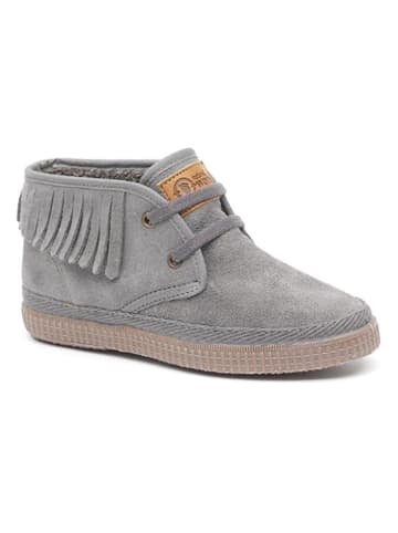 natural world Leder-Boots in Grau