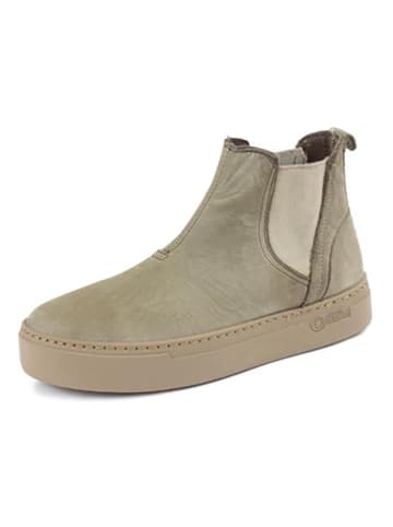 natural world Leder-Chelsea-Boots in Grau