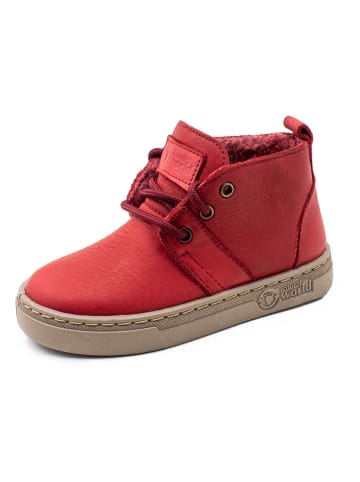 natural world Leren boots rood