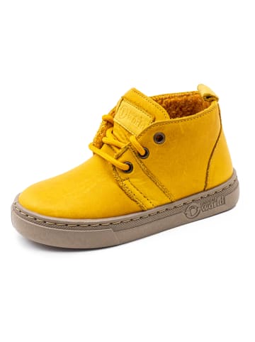 natural world Leren boots geel