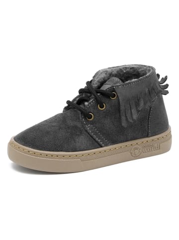 natural world Leder-Boots in Schwarz