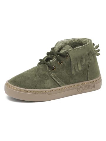 natural world Leder-Boots in Khaki