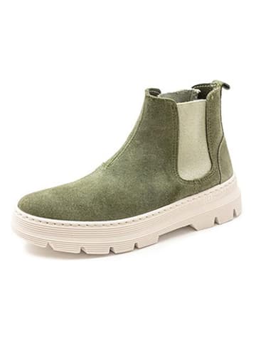 natural world Leder-Chelsea-Boots in Khaki